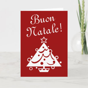 Salutation italienne de Noël de la carte de Noël