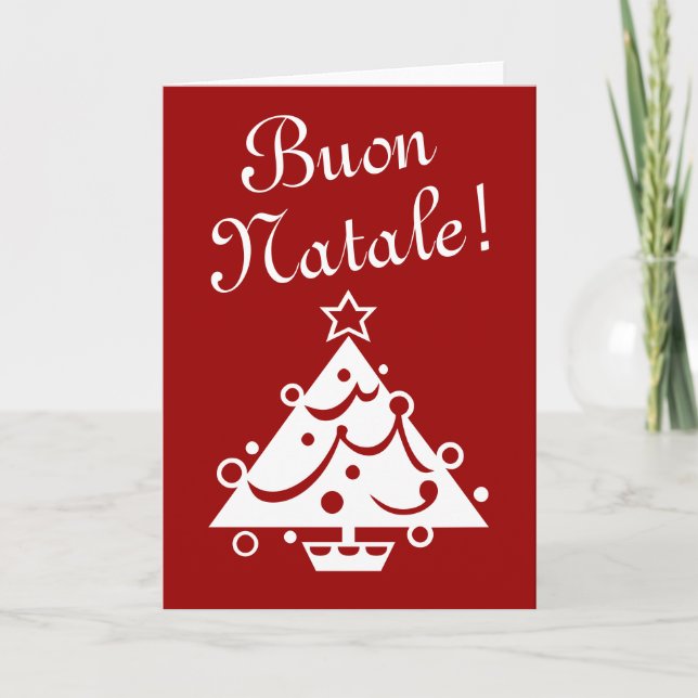 Salutation italienne de Noël de la carte de Noël (Devant)