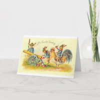 Salutation militaire de Pâques ! Carte de Pâques