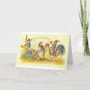 Salutation militaire de Pâques ! Carte de Pâques