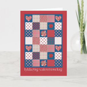 Salutation norvégienne de la carte de Valentine,