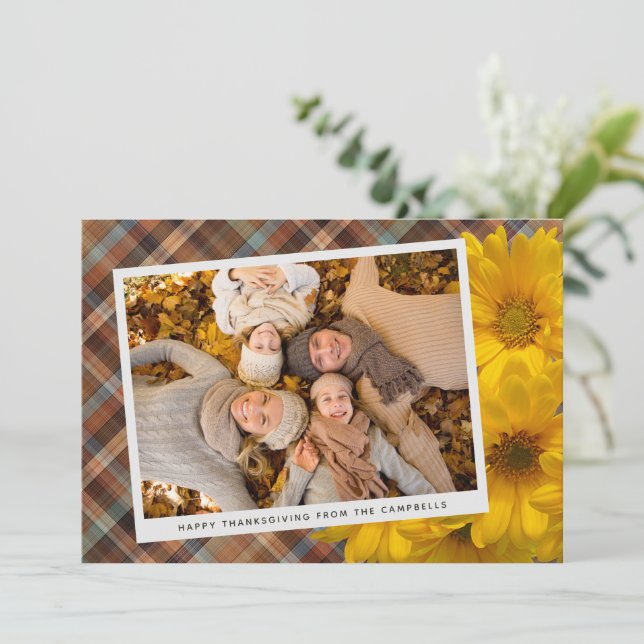 Salutation Thanksgiving Personnalisée Sur Carte Va (Debout devant)