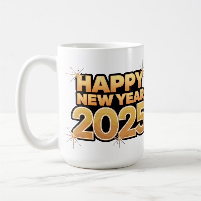 Salutations à 2025 | heureux Nouvel An 2025 Mugs (Gauche)