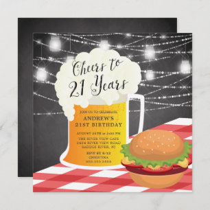 Salutations à 21 ans Invitation d'anniversaire