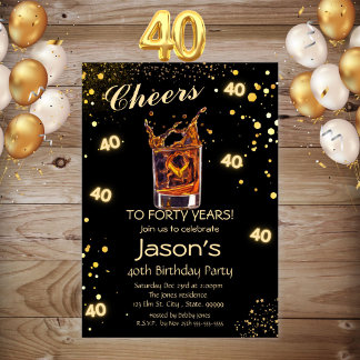 Salutations à 40 Anniversaire Fête Invitation