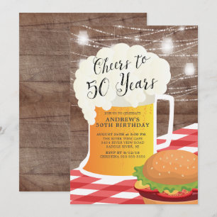 Salutations à 50 ans 50e anniversaire Invitation