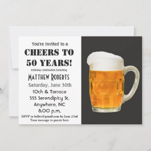 Salutations à 50 ans 50e anniversaire Invitation