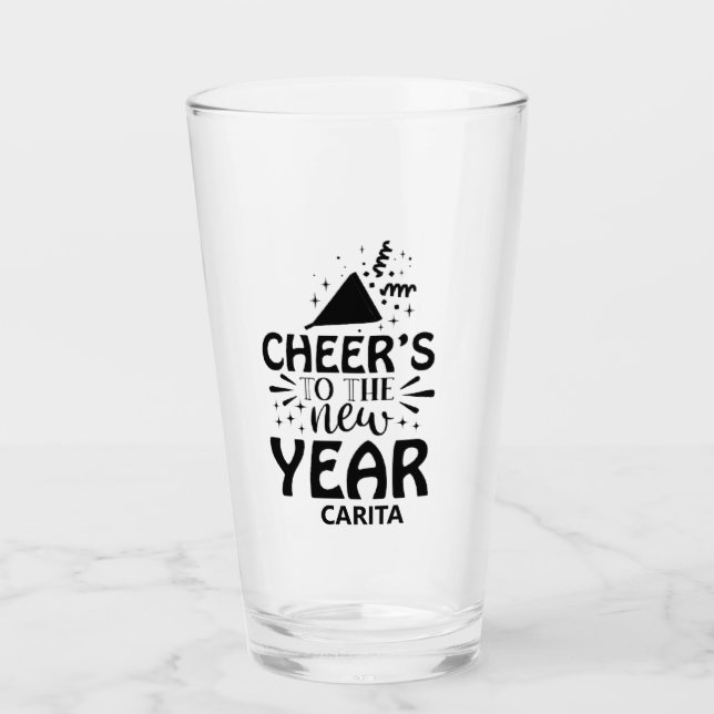Salutations à la Coupe de Verre Personnalisée du N (Devant)