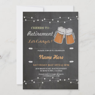 Salutations à la retraite Invitation de la partie