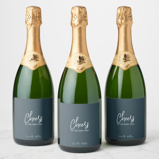 Salutations Au Nouvel An Étiquette De Vins Étincel (Bouteilles)