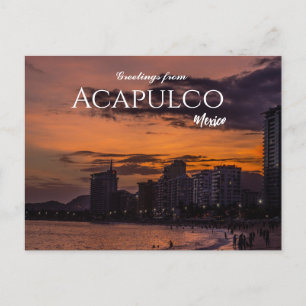 Salutations d'Acapulco au Mexique Carte postale pa
