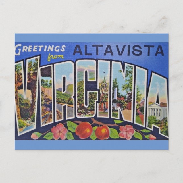 Salutations d'AltaVista Virginie  Carte postale (Devant)