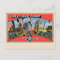 Salutations d'Austin Texas Carte postale à grandes