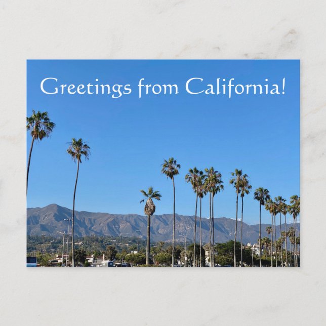 Salutations de Californie ! Carte postale (Devant)