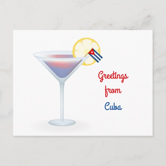 Salutations de carte de vacances de cocktail du (Devant)
