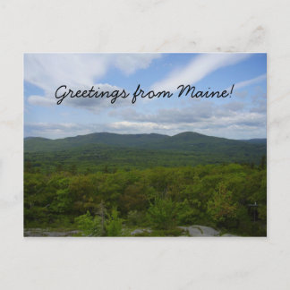 Salutations de carte postale du Maine