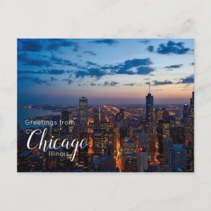Salutations de Chicago Illinois Carte postale