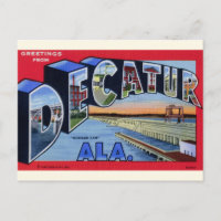 Salutations de Decatur, AL Carte postale aux grand