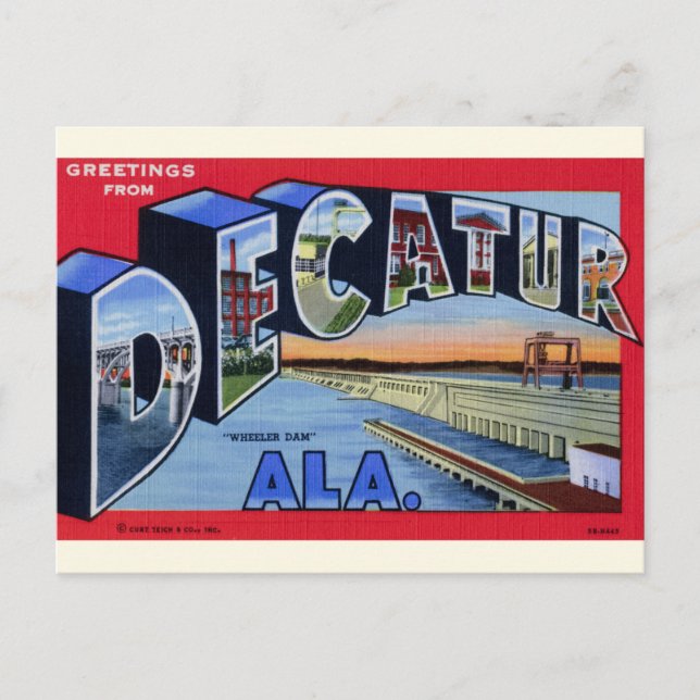 Salutations de Decatur, AL Carte postale aux grand (Devant)