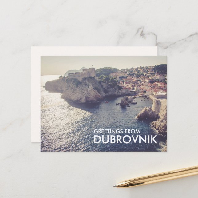 Salutations de Dubrovnik Croatie Carte postale (Devant/Arrière en situation)