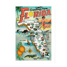 Salutations De Floride 20x28 Poster Imprimer