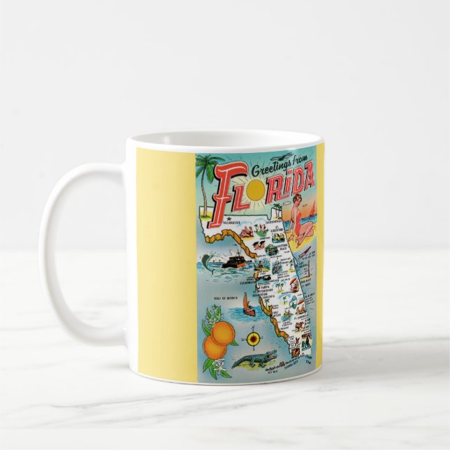 Salutations De Floride Illustré Mug (Gauche)