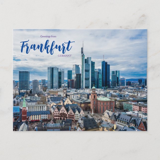 Salutations de Frankfurt Allemagne Carte postale (Devant)