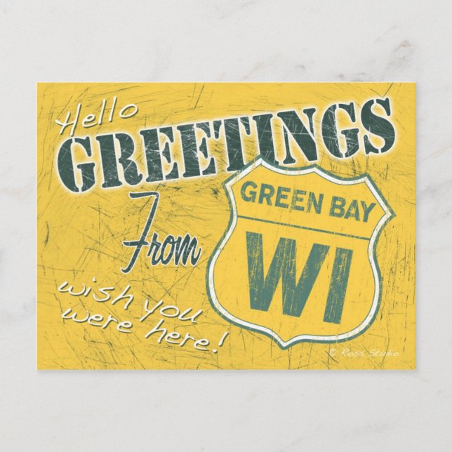 Salutations de Green Bay Wisconsin Carte postale (Devant)