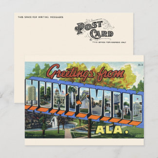 Salutations de Huntsville, AL Carte postale