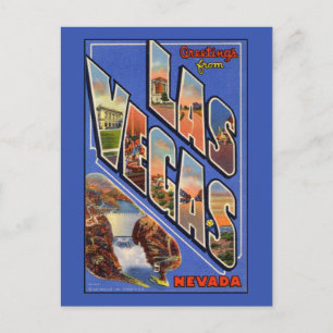 Salutations de la carte postale à grandes lettres 