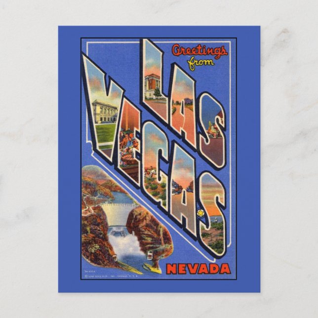 Salutations de la carte postale à grandes lettres  (Devant)