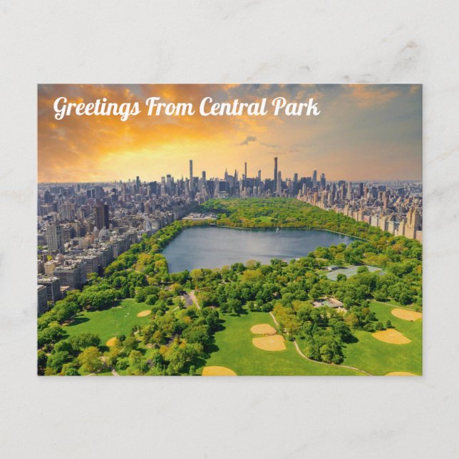 Salutations de la carte postale de Central Park (Devant)
