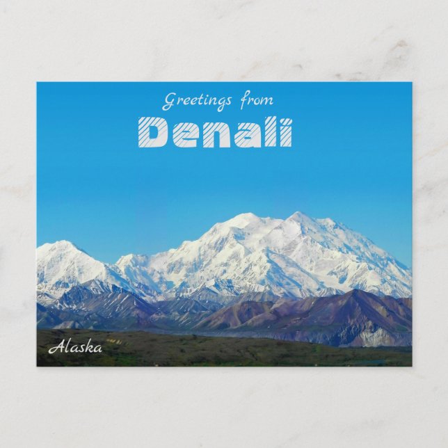 Salutations de la carte postale de Denali Alaska P (Devant)