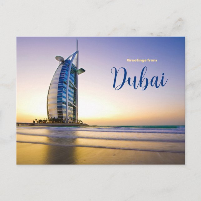 Salutations de la carte postale de Dubaï Pittoresq (Devant)