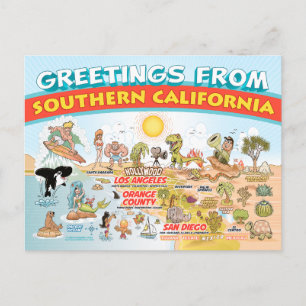 Salutations de la carte postale de la Californie d