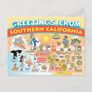 Salutations de la carte postale de la Californie d