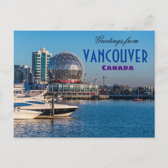 Salutations de la carte postale de Vancouver Canad (Devant)