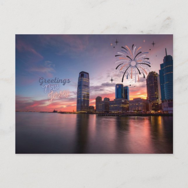  Salutations de la carte postale du New Jersey (Devant)