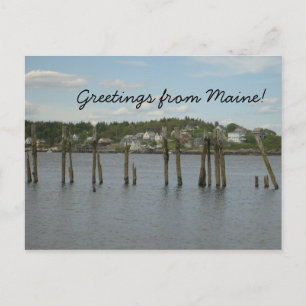 Salutations de la carte postale Maine