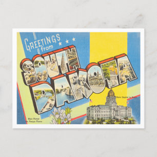 Salutations de la carte postale Vintage voyage du 