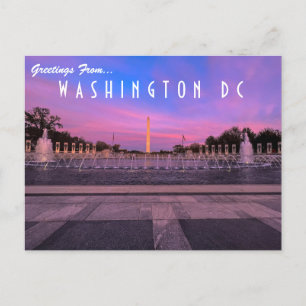 Salutations de la carte postale Washington DC