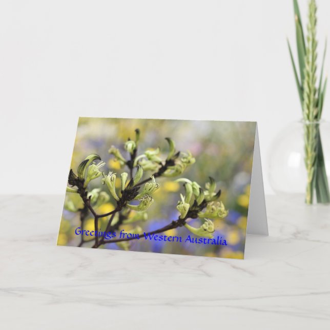 Salutations de la carte Western Australia (Devant)