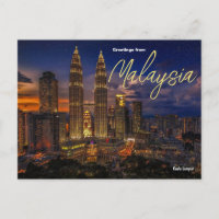 Salutations de la Malaisie Kuala Lumpur Carte Post