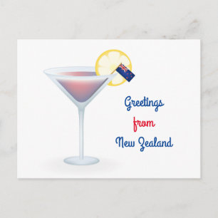 Salutations de la Nouvelle-Zélande Cocktail Carte 