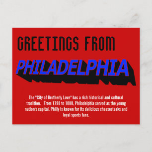 Salutations de la part de la carte postale de Phil