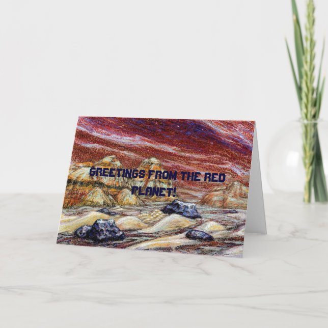 Salutations de la Planète Rouge ! Carte personnali (Devant)