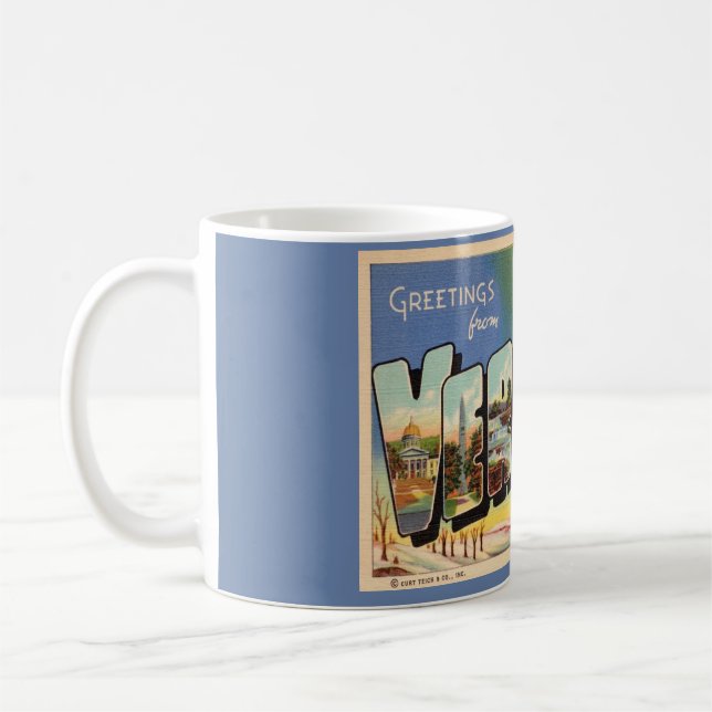 Salutations de l'Etat du Vermont Mug (Gauche)