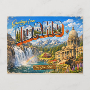 Salutations de l'État sur Carte Postale