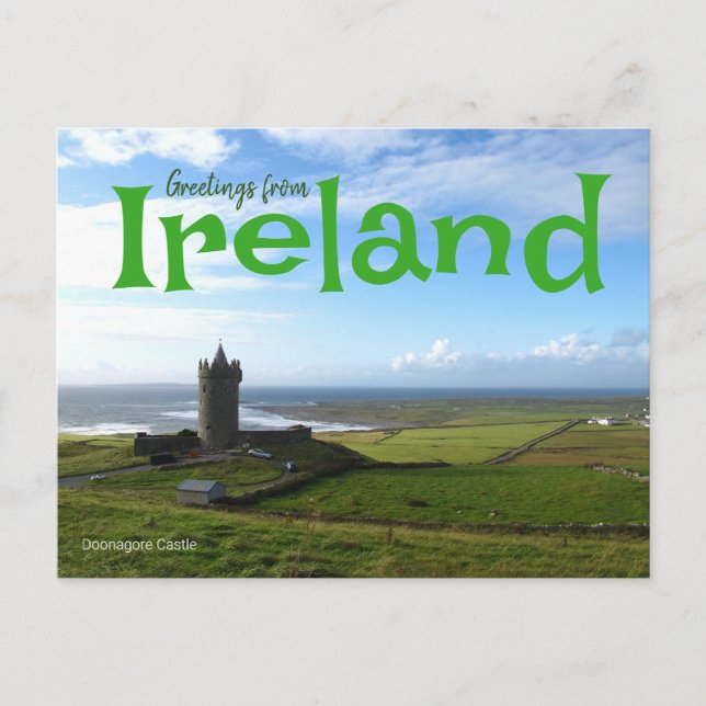 Salutations de l'Irlande Doonagore Castle Carte po (Devant)