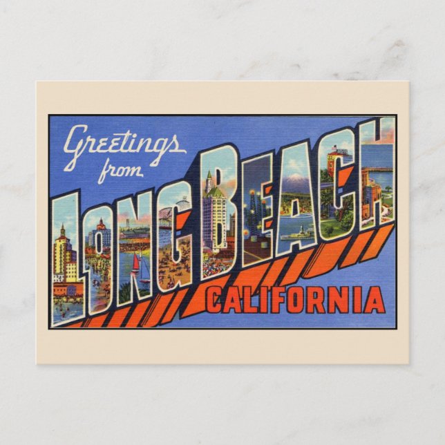 Salutations de Long Beach - Carte postale grand fo (Devant)